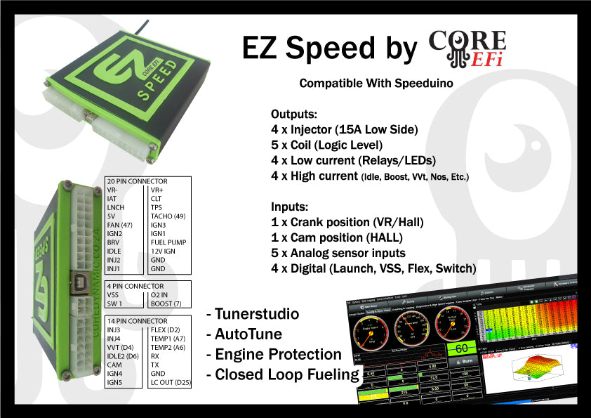 EZSPEED Speeduino Compatible ECU